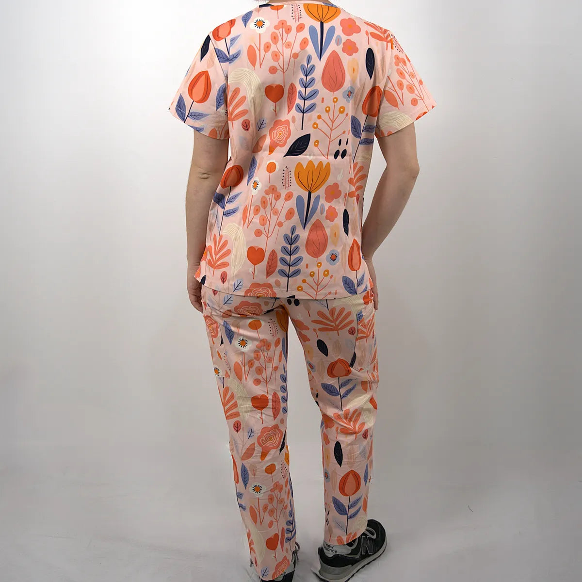 Pink Whimsical Scrub Set