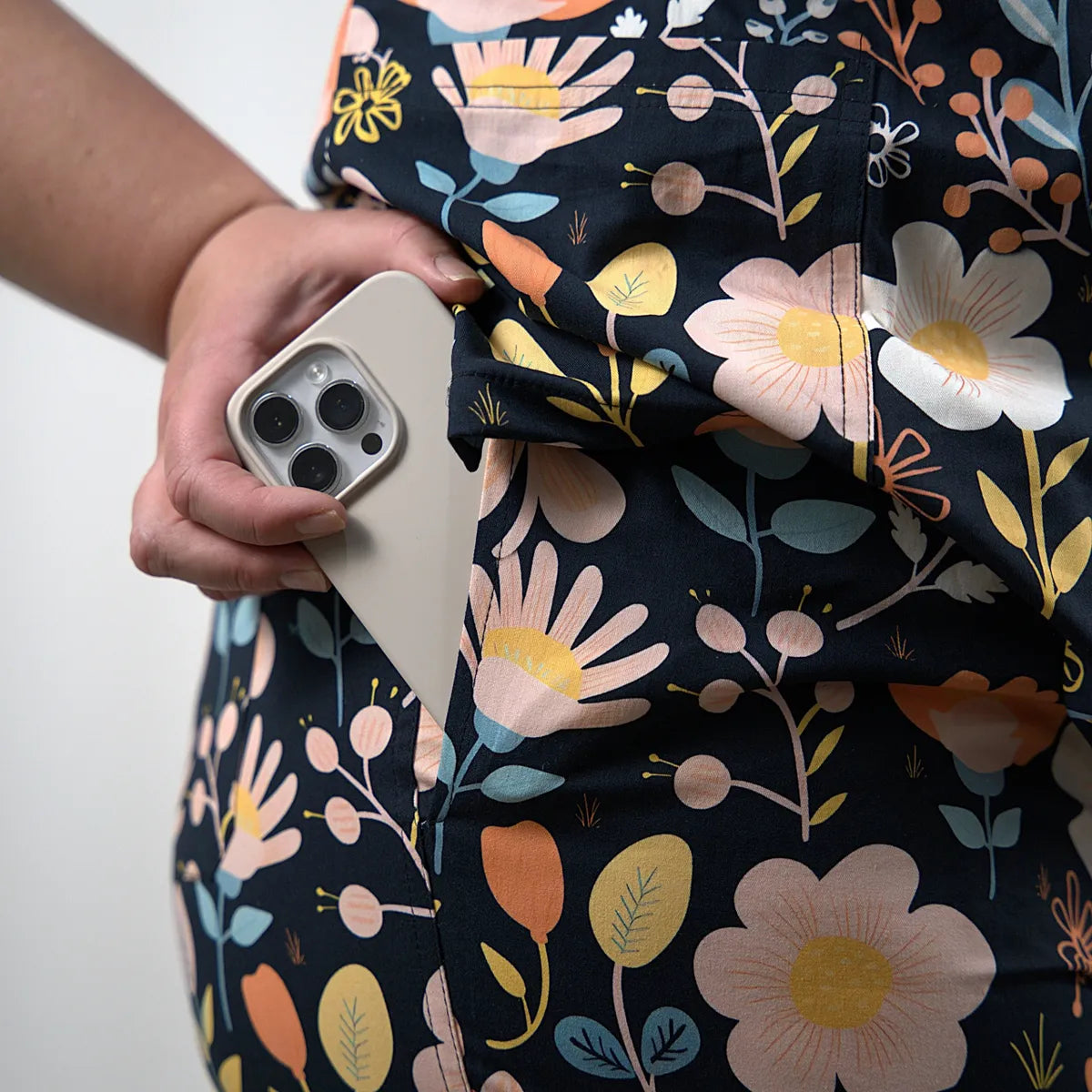 Midnight Bloom Scrub Set