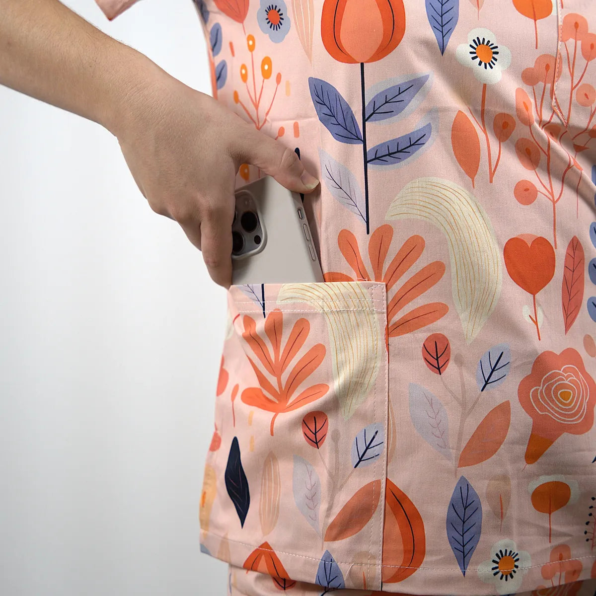 Pink Whimsical Scrub Set