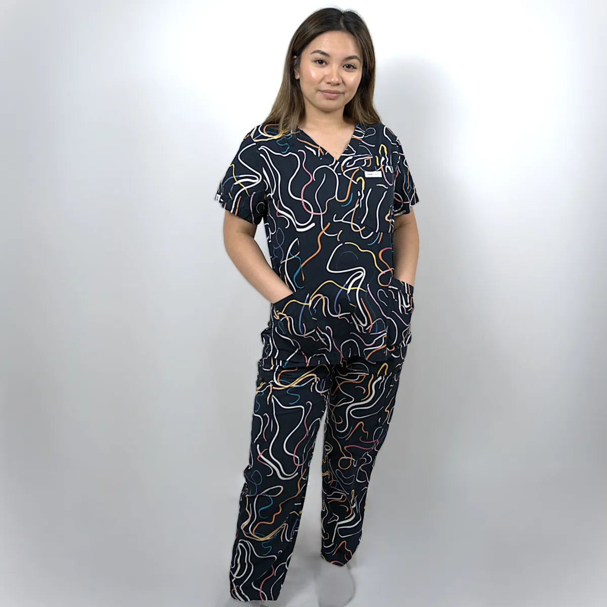 Iridescent Swirl Scrub Set